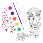 Witraż na okno, zestaw do malowania z Hazelią zawiera żywe pojemniki na farbę, cienki pędzelek, sznurek, przyssawki, kolorowe cyrkonie i przezroczyste łapacze słońca z czarnymi motywami zwierząt i kwiatów - idealne do dekoracji okien.