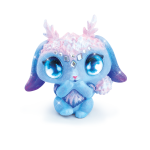 Figurka do malowania z Agathą przedstawia małą, niebieską fantastyczną postać z dużymi błyszczącymi oczami, długimi uszami z fioletowymi końcówkami, różowymi kryształowymi porożami, ozdobami na czole i puszystym ogonem.