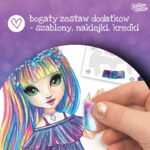 Inforgrafika do szkicownika z Isadorą do projektowania ubrań