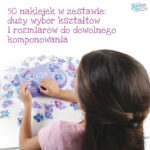 infografika z dziewczynką która naklejka naklejki z nebulous stars